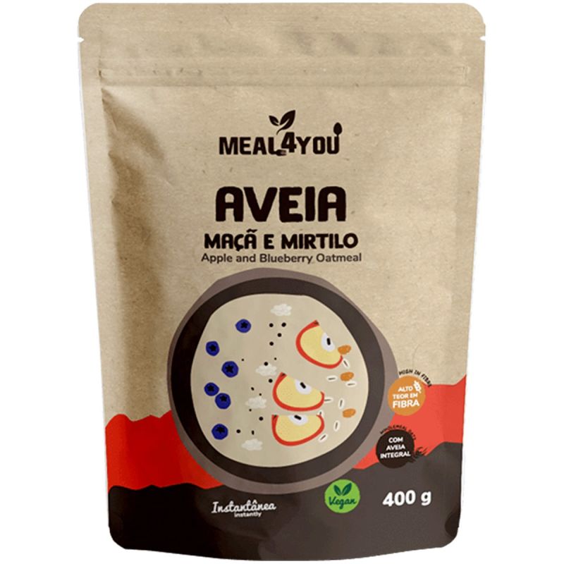 Aveia Maçã e Mirtilo Meal4you 400g