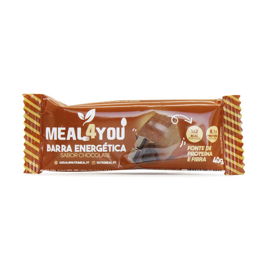 Barra proteica energética sabor chocolate Meal4You 40g