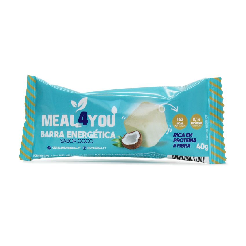 Barra proteica energética sabor coco Meal4You 40g