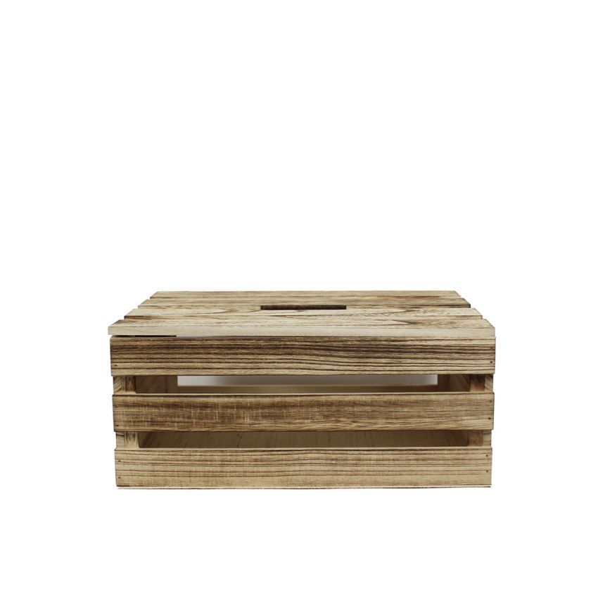 Caixa Ripas Madeira Peq (350x260x150) 2024