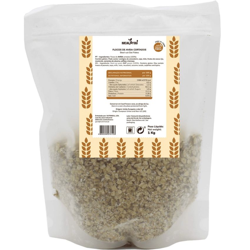 Flocos de Aveia Cortados Meal4You 1 Kg