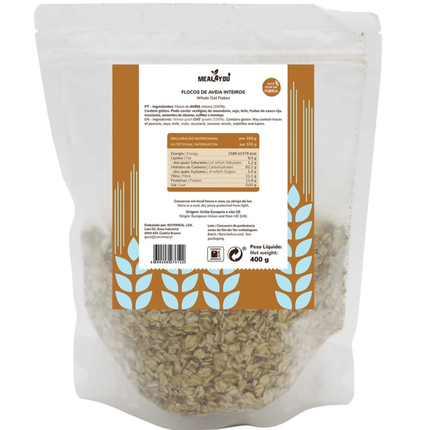Flocos de Aveia Inteiros Meal4You 400g