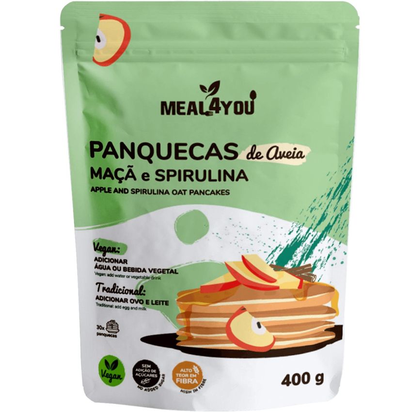 Panquecas Maçã e Spirulina Meal4You 400g